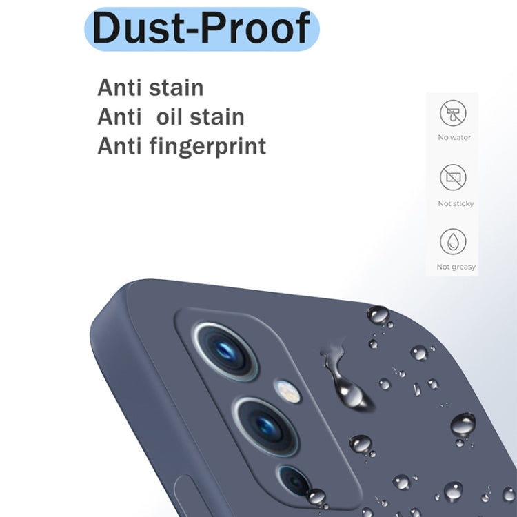 For OnePlus 9 Solid Color Imitation Liquid Silicone Straight Edge Dropproof Full Coverage Protective Case