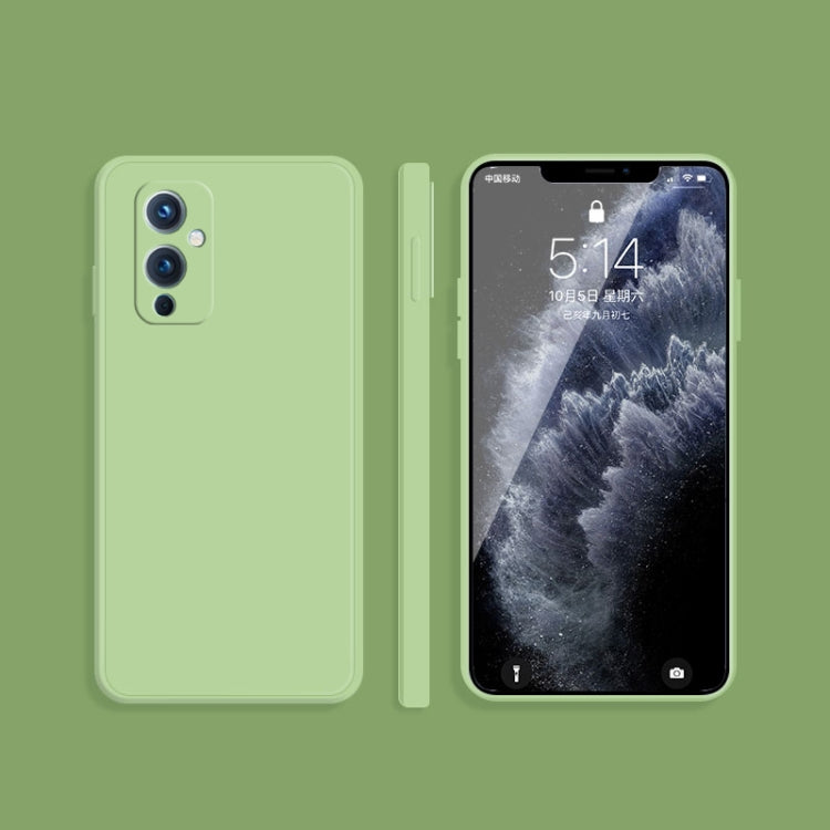 For OnePlus 9 Solid Color Imitation Liquid Silicone Straight Edge Dropproof Full Coverage Protective Case