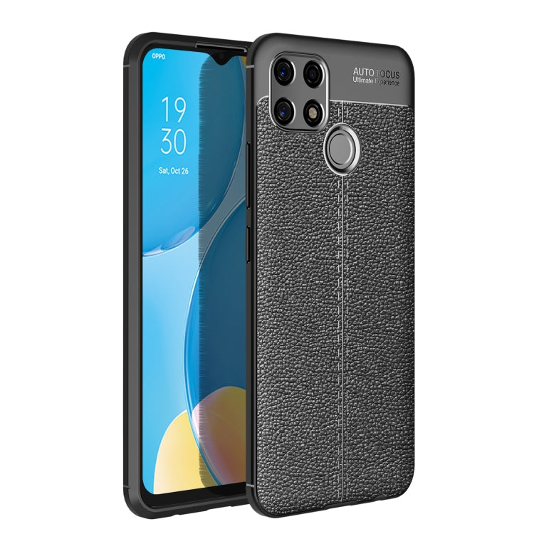 For Realme Narzo 30A Litchi Texture TPU Shockproof Case
