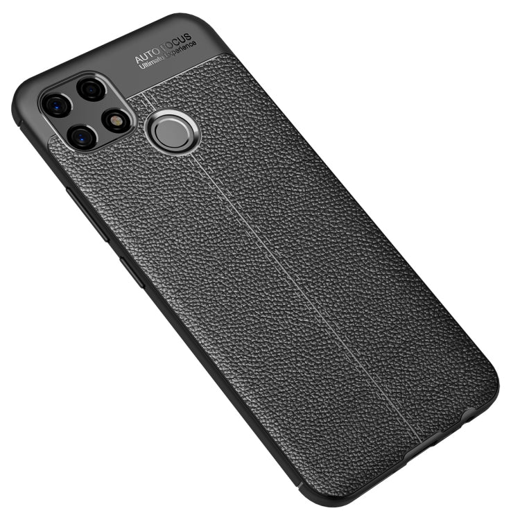 For Realme Narzo 30A Litchi Texture TPU Shockproof Case