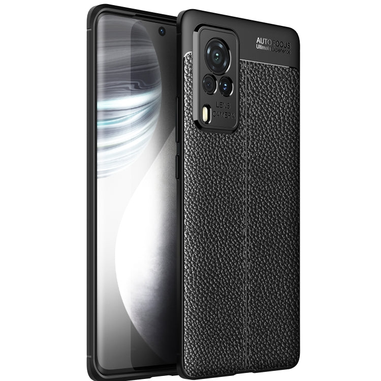 For vivo X60 Pro (International Version) Litchi Texture TPU Shockproof Case