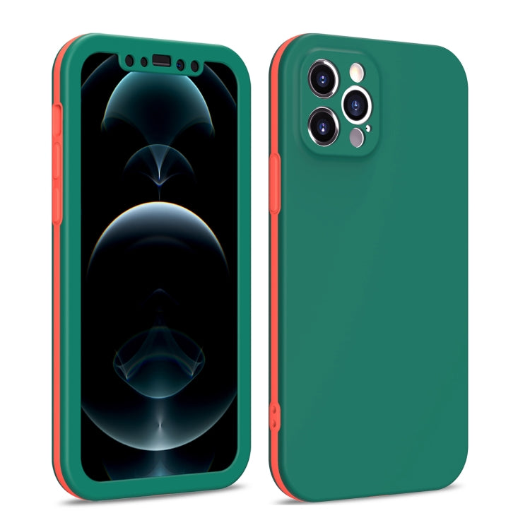 For iPhone 12 mini Dual-color 360 Degrees Full Coverage Protective PC + TPU Shockproof Case