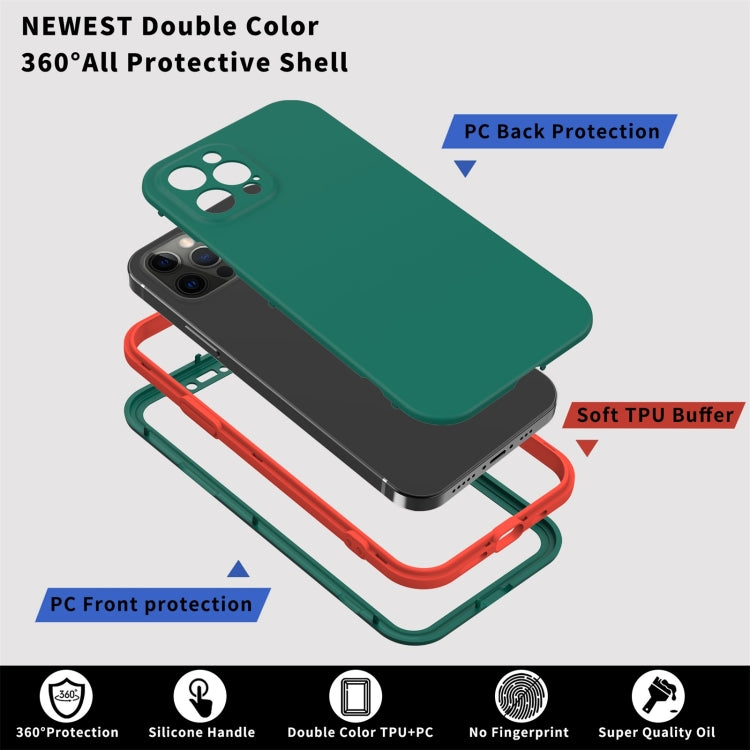 For iPhone 12 Pro Dual-color 360 Degrees Full Coverage Protective PC + TPU Shockproof Case