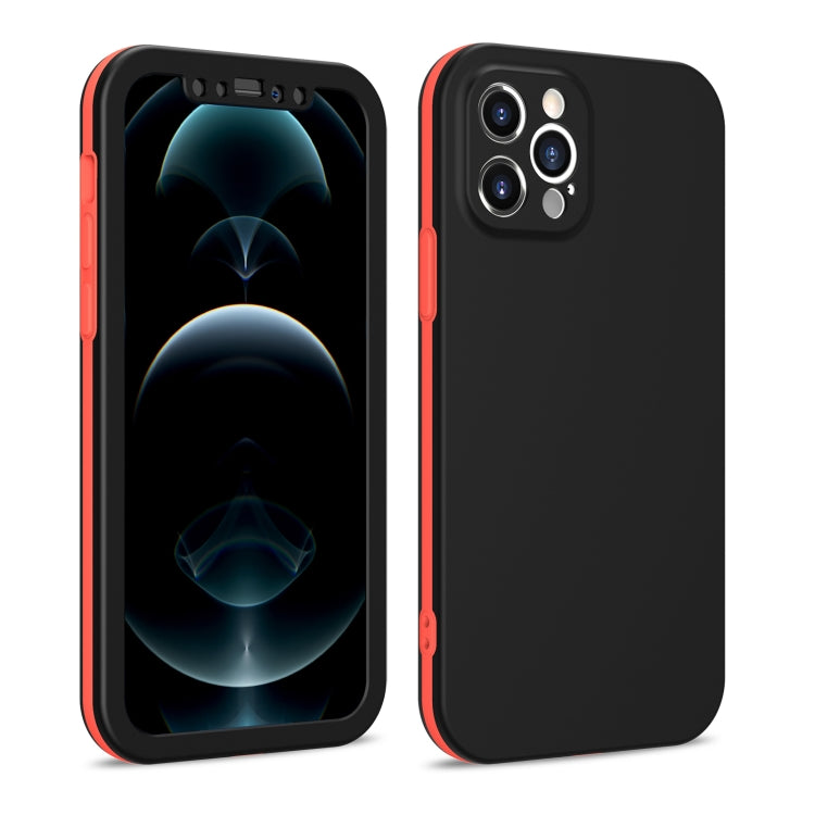 For iPhone 12 Pro Max Dual-color 360 Degrees Full Coverage Protective PC + TPU Shockproof Case