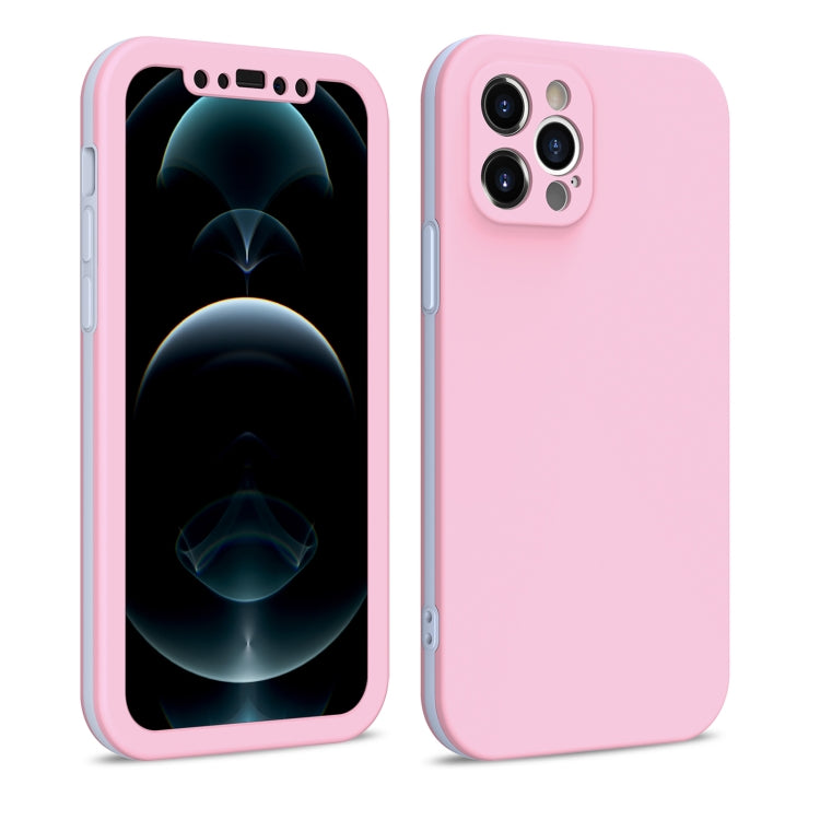 For iPhone 12 Pro Max Dual-color 360 Degrees Full Coverage Protective PC + TPU Shockproof Case