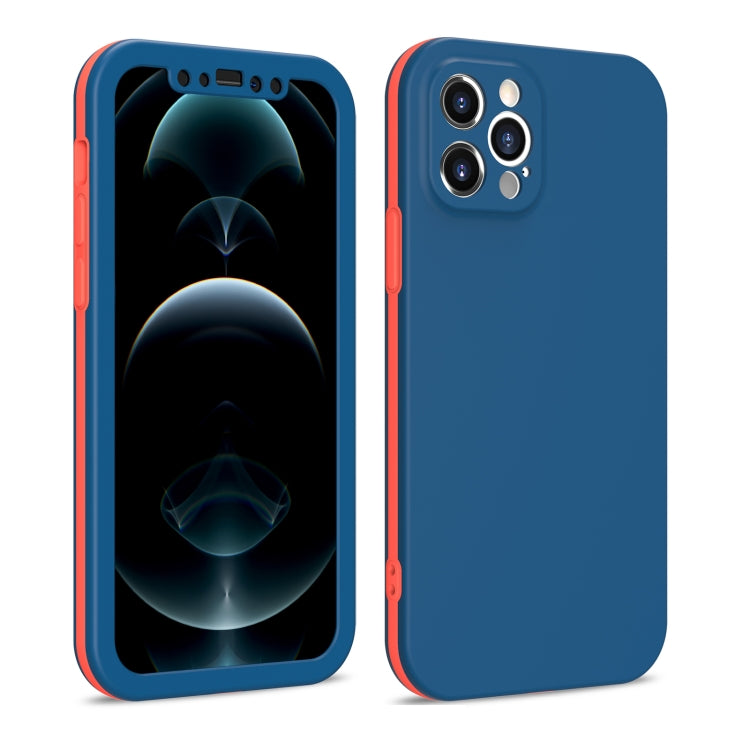 For iPhone 12 Pro Max Dual-color 360 Degrees Full Coverage Protective PC + TPU Shockproof Case