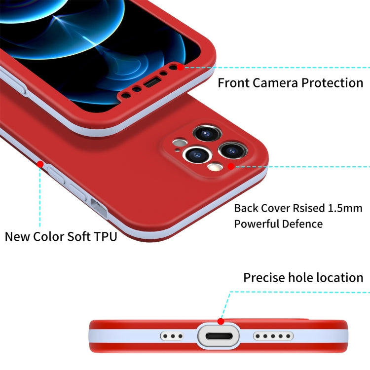 For iPhone 11 Dual-color 360 Degrees Full Coverage Protective PC + TPU Shockproof Case