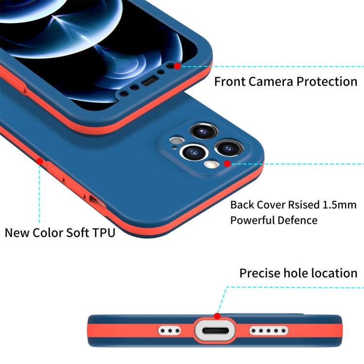 For iPhone 11 Pro Max Dual-color 360 Degrees Full Coverage Protective PC + TPU Shockproof Case