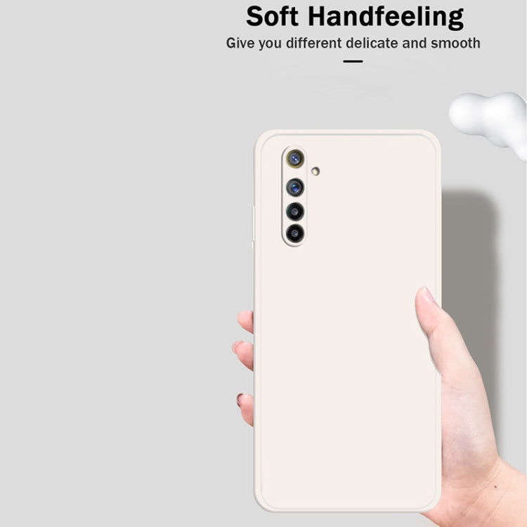For OPPO Realme 6 Solid Color Imitation Liquid Silicone Straight Edge Dropproof Full Coverage Protective Case