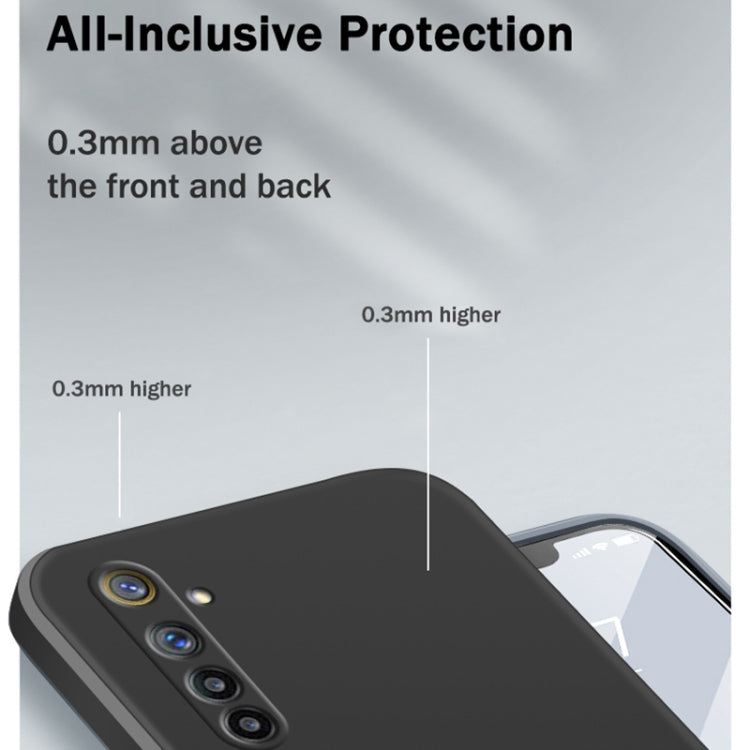 For OPPO Realme 6 Solid Color Imitation Liquid Silicone Straight Edge Dropproof Full Coverage Protective Case