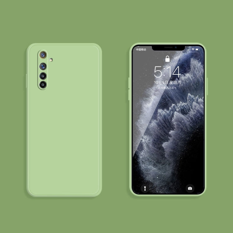 For OPPO Realme 6 Solid Color Imitation Liquid Silicone Straight Edge Dropproof Full Coverage Protective Case