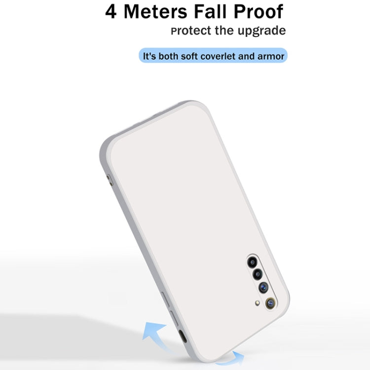 For OPPO Realme 6 Solid Color Imitation Liquid Silicone Straight Edge Dropproof Full Coverage Protective Case