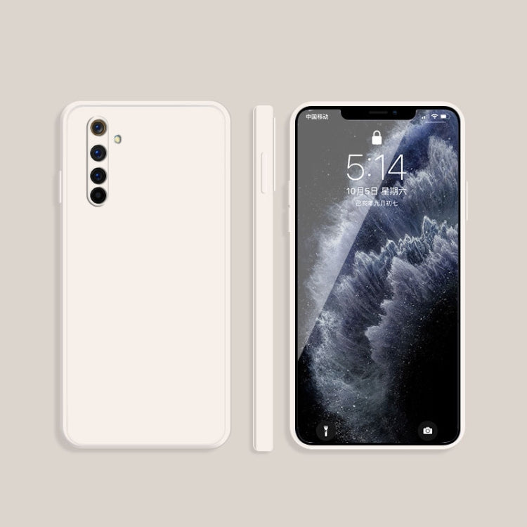 For OPPO Realme 6 Pro Solid Color Imitation Liquid Silicone Straight Edge Dropproof Full Coverage Protective Case