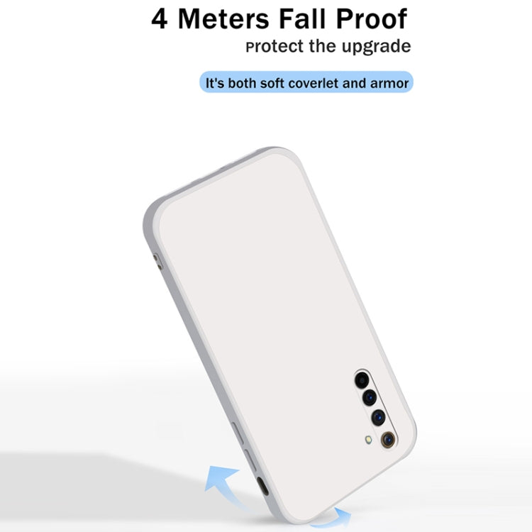 For OPPO Realme 6 Pro Solid Color Imitation Liquid Silicone Straight Edge Dropproof Full Coverage Protective Case