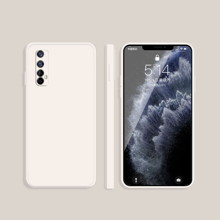 For OPPO Realme 7 / Narzo 20 Pro Solid Color Imitation Liquid Silicone Straight Edge Dropproof Full Coverage Protective Case