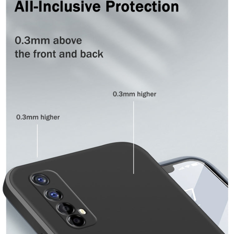 For OPPO Realme 7 / Narzo 20 Pro Solid Color Imitation Liquid Silicone Straight Edge Dropproof Full Coverage Protective Case