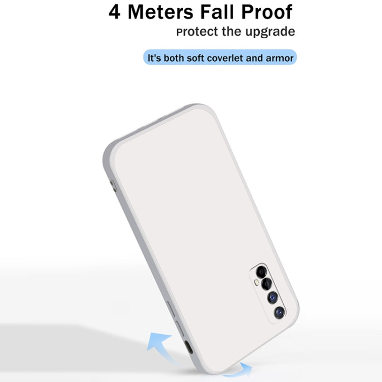 For OPPO Realme 7 / Narzo 20 Pro Solid Color Imitation Liquid Silicone Straight Edge Dropproof Full Coverage Protective Case