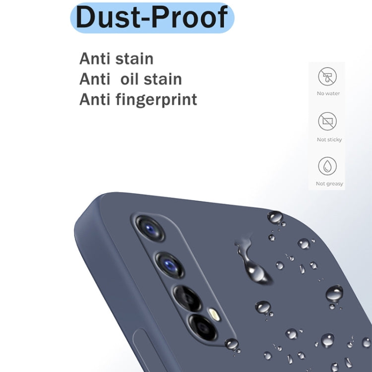For OPPO Realme 7 / Narzo 20 Pro Solid Color Imitation Liquid Silicone Straight Edge Dropproof Full Coverage Protective Case