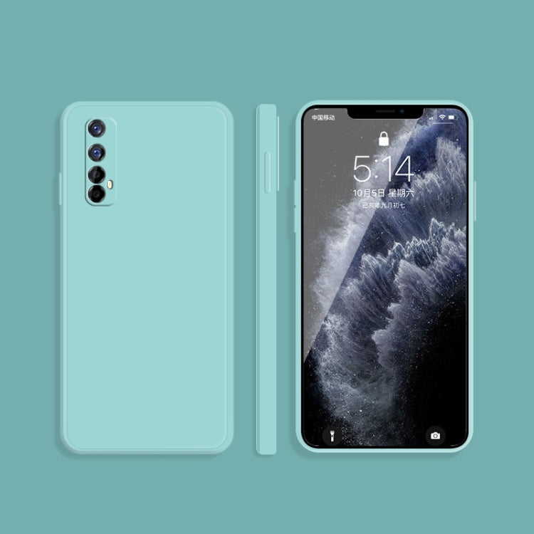 For OPPO Realme 7 Pro Solid Color Imitation Liquid Silicone Straight Edge Dropproof Full Coverage Protective Case