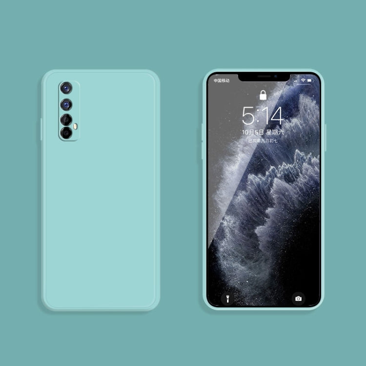 For OPPO Realme 7 Pro Solid Color Imitation Liquid Silicone Straight Edge Dropproof Full Coverage Protective Case