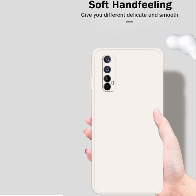 For OPPO Realme 7 Pro Solid Color Imitation Liquid Silicone Straight Edge Dropproof Full Coverage Protective Case