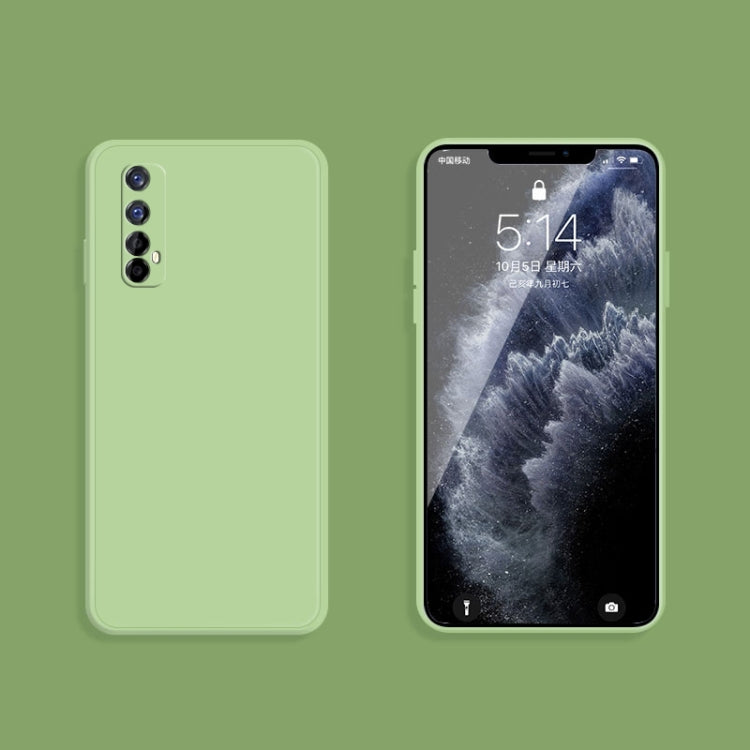 For OPPO Realme 7 Pro Solid Color Imitation Liquid Silicone Straight Edge Dropproof Full Coverage Protective Case