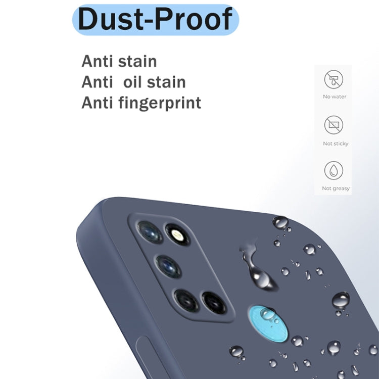 For OPPO Realme 7i / C17 Solid Color Imitation Liquid Silicone Straight Edge Dropproof Full Coverage Protective Case