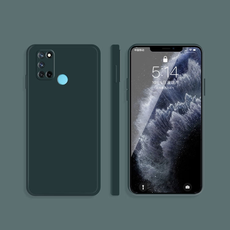 For OPPO Realme 7i / C17 Solid Color Imitation Liquid Silicone Straight Edge Dropproof Full Coverage Protective Case