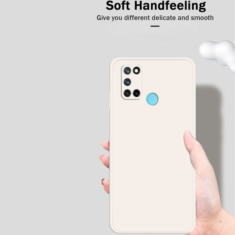 For OPPO Realme 7i / C17 Solid Color Imitation Liquid Silicone Straight Edge Dropproof Full Coverage Protective Case