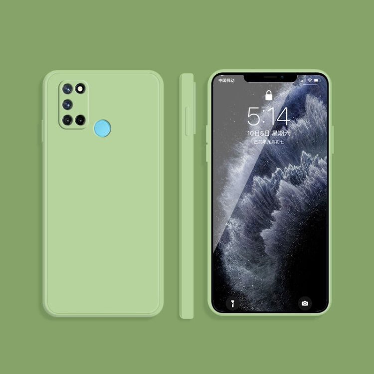 For OPPO Realme 7i / C17 Solid Color Imitation Liquid Silicone Straight Edge Dropproof Full Coverage Protective Case