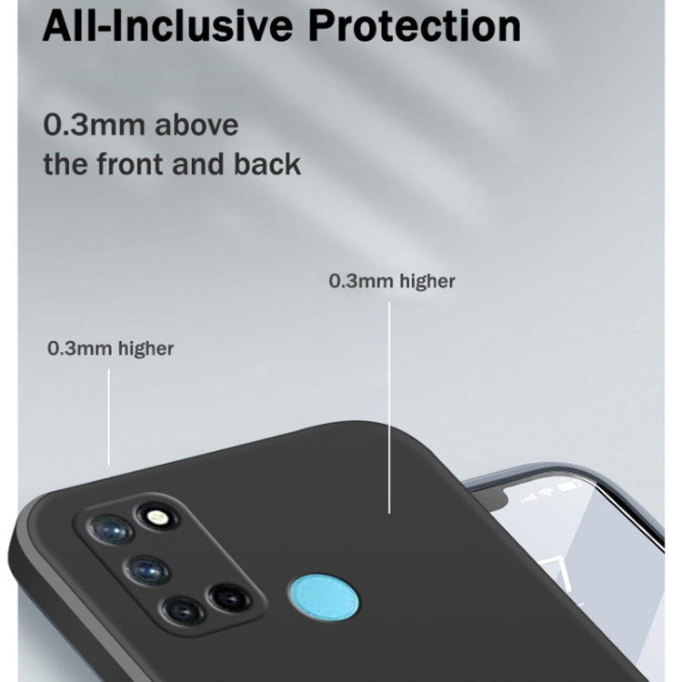 For OPPO Realme 7i / C17 Solid Color Imitation Liquid Silicone Straight Edge Dropproof Full Coverage Protective Case
