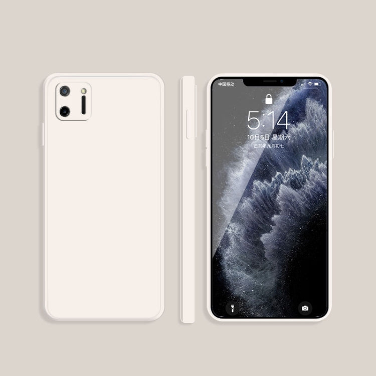 For OPPO Realme C11 Solid Color Imitation Liquid Silicone Straight Edge Dropproof Full Coverage Protective Case