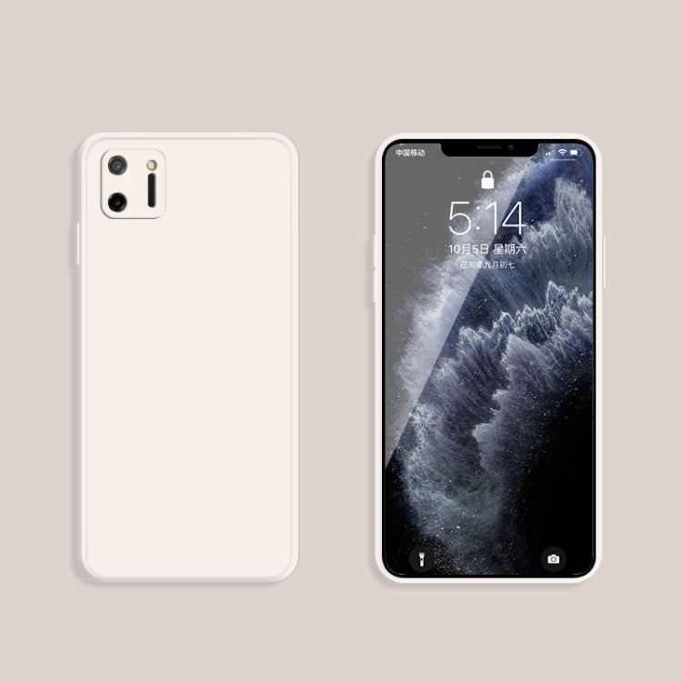 For OPPO Realme C11 Solid Color Imitation Liquid Silicone Straight Edge Dropproof Full Coverage Protective Case