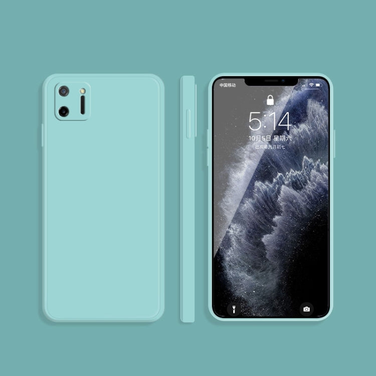 For OPPO Realme C11 Solid Color Imitation Liquid Silicone Straight Edge Dropproof Full Coverage Protective Case