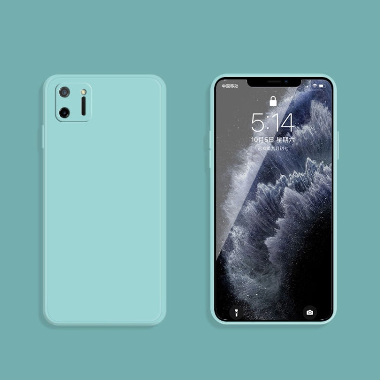 For OPPO Realme C11 Solid Color Imitation Liquid Silicone Straight Edge Dropproof Full Coverage Protective Case