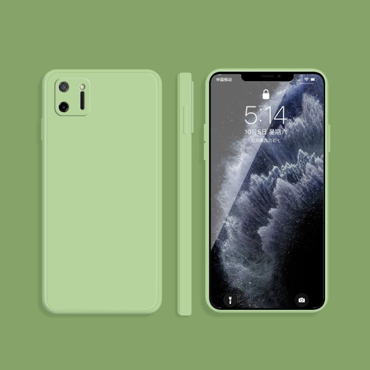 For OPPO Realme C11 Solid Color Imitation Liquid Silicone Straight Edge Dropproof Full Coverage Protective Case