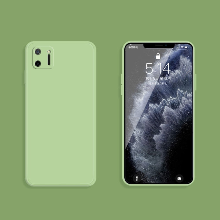 For OPPO Realme C11 Solid Color Imitation Liquid Silicone Straight Edge Dropproof Full Coverage Protective Case