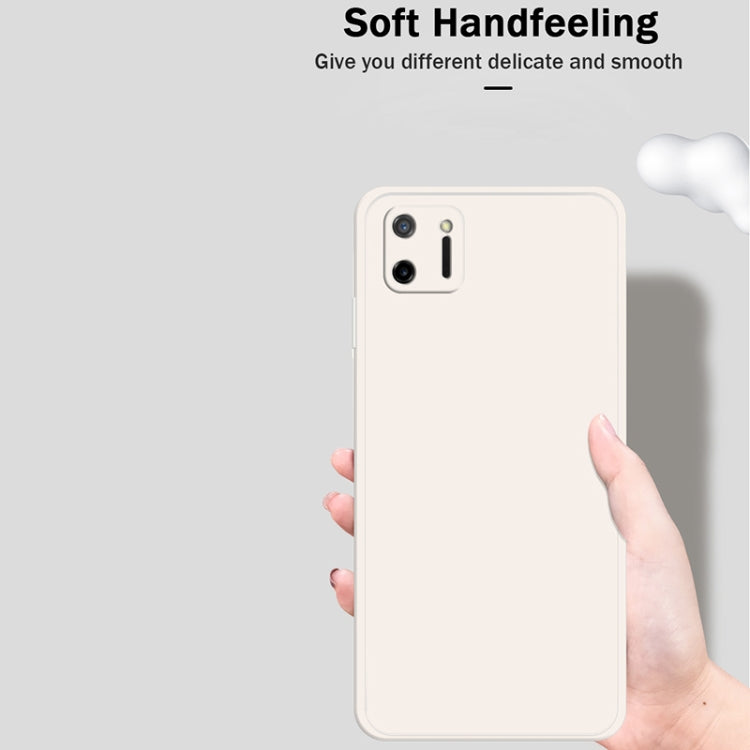 For OPPO Realme C11 Solid Color Imitation Liquid Silicone Straight Edge Dropproof Full Coverage Protective Case