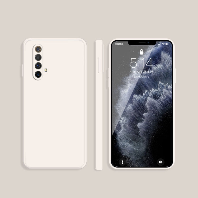 For OPPO Realme X50 5G Solid Color Imitation Liquid Silicone Straight Edge Dropproof Full Coverage Protective Case