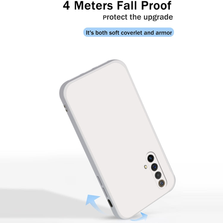 For OPPO Realme X50 5G Solid Color Imitation Liquid Silicone Straight Edge Dropproof Full Coverage Protective Case