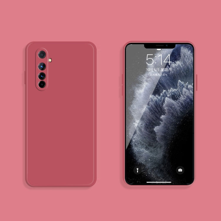 For OPPO Realme X50 Pro 5G Solid Color Imitation Liquid Silicone Straight Edge Dropproof Full Coverage Protective Case