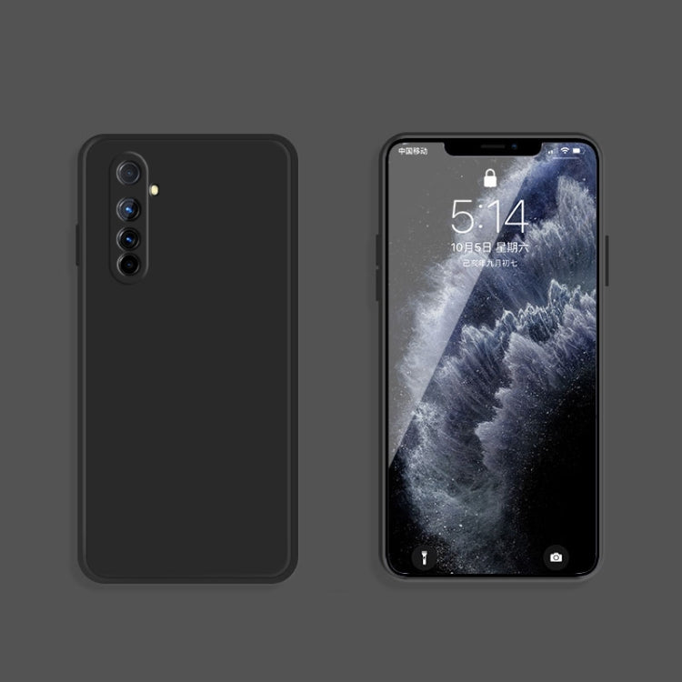 For OPPO Realme X50 Pro 5G Solid Color Imitation Liquid Silicone Straight Edge Dropproof Full Coverage Protective Case