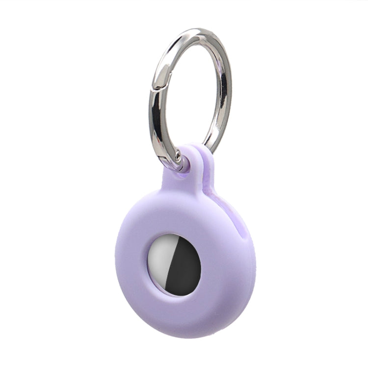 Hollow Anti-scratch Silicone Shockproof Protective Cover Case with Keychain Hook Loop For AirTag