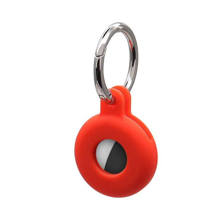 Hollow Anti-scratch Silicone Shockproof Protective Cover Case with Keychain Hook Loop For AirTag