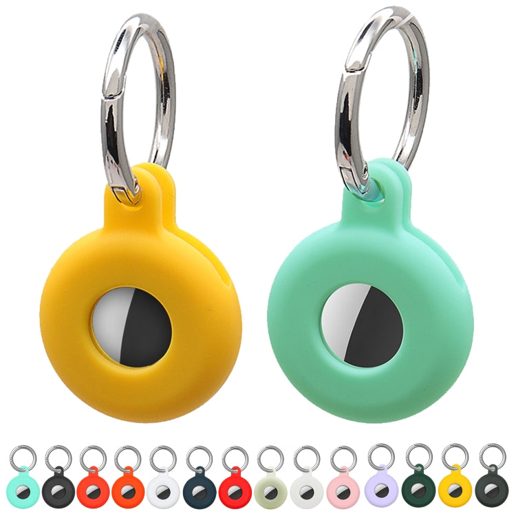 Hollow Anti-scratch Silicone Shockproof Protective Cover Case with Keychain Hook Loop For AirTag