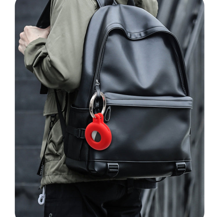 Hollow Anti-scratch Silicone Shockproof Protective Cover Case with Keychain Hook Loop For AirTag