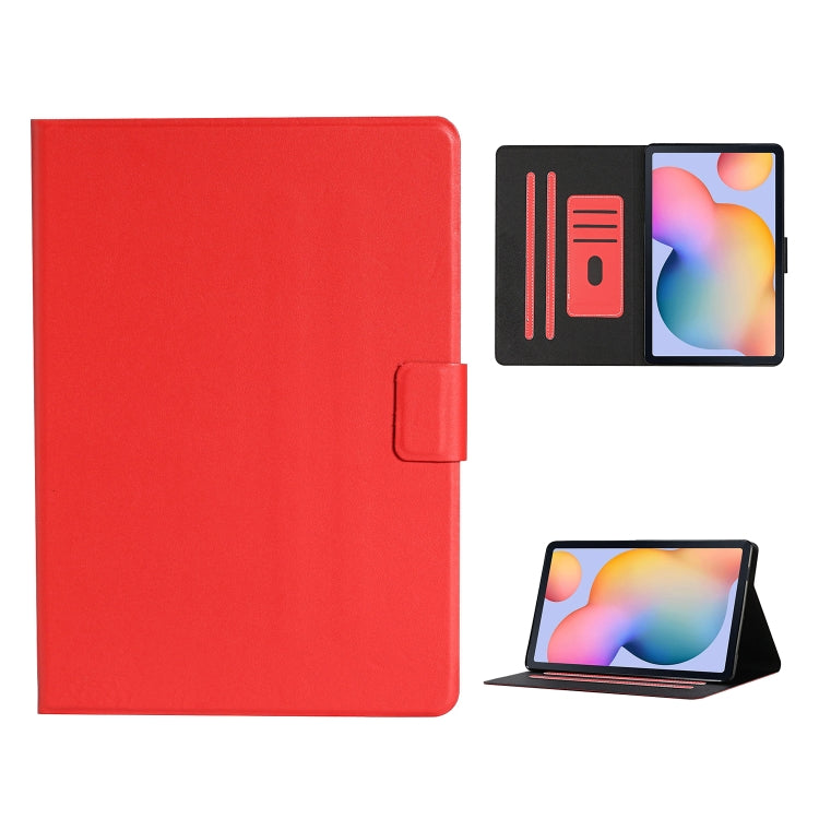For Samsung Galaxy Tab A7 Lite 8.7 (2021) T220 Pure Color Horizontal Flip Leather Case with Card Slots & Holder & Lanyard