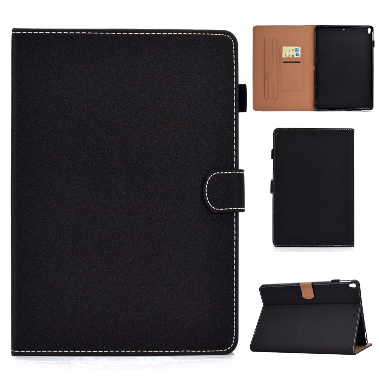 For iPad 10.2 2021 / 2020 / 2019 Solid Color Horizontal Flip Leather Case with Holder & Card Slots & Pen Slot & Sleep / Wake-up Function