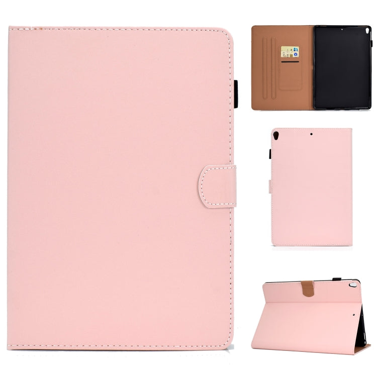 For iPad 10.2 2021 / 2020 / 2019 Solid Color Horizontal Flip Leather Case with Holder & Card Slots & Pen Slot & Sleep / Wake-up Function