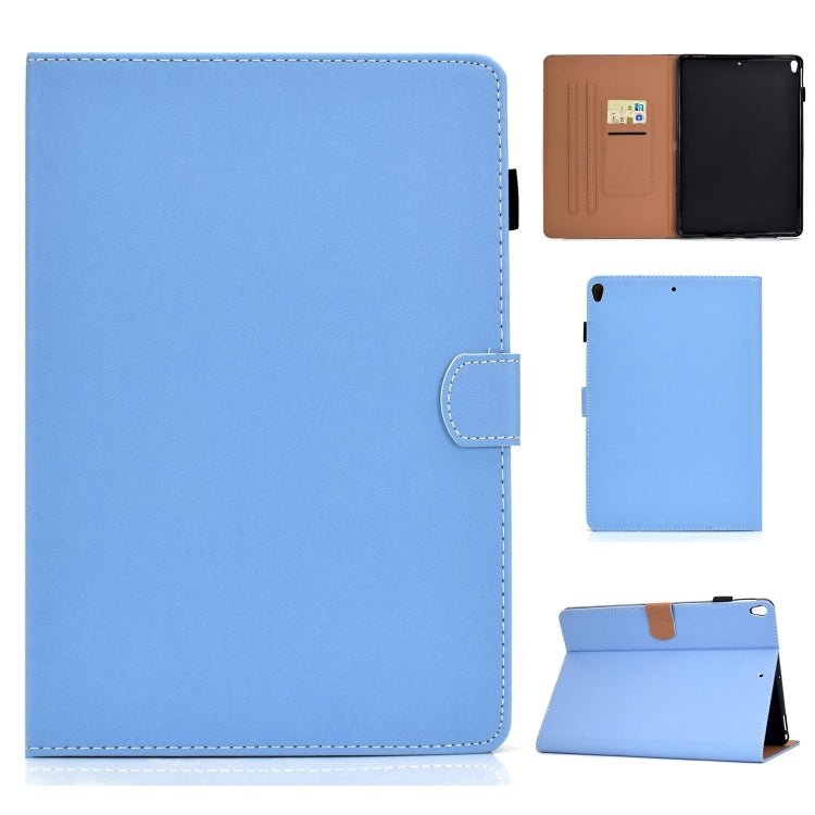 For iPad 10.2 2021 / 2020 / 2019 Solid Color Horizontal Flip Leather Case with Holder & Card Slots & Pen Slot & Sleep / Wake-up Function